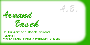 armand basch business card